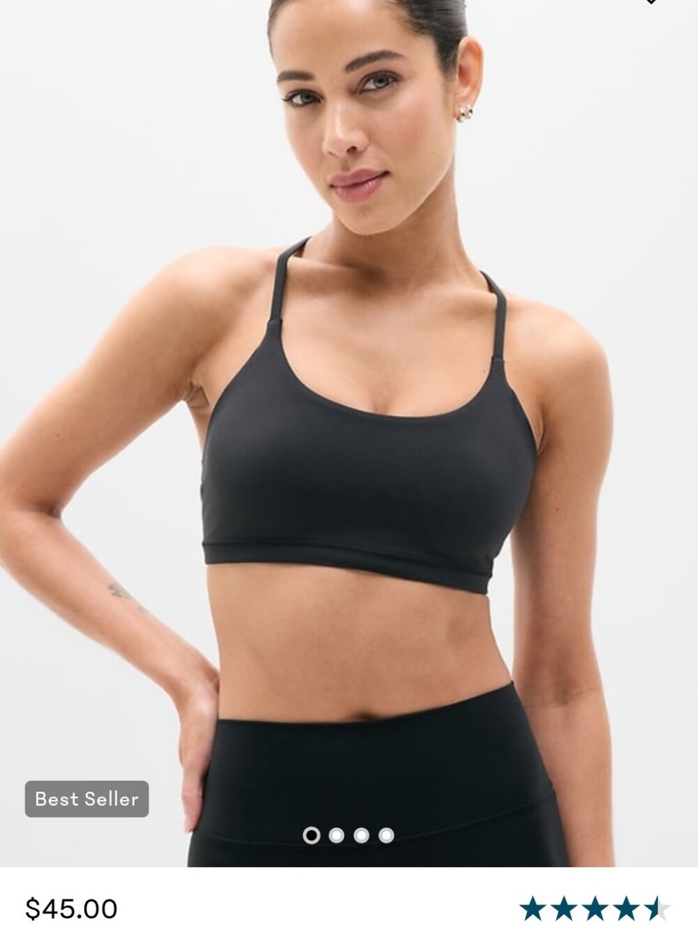 transcend scoop black sports bra